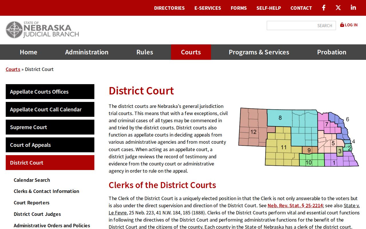 Dodge County civil court dockets District Court overview