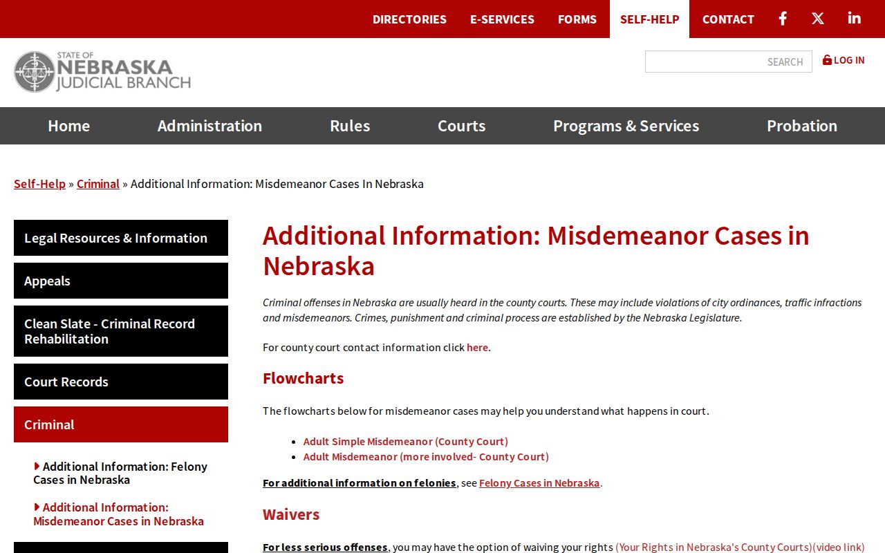 Dodge County criminal court dockets misdemeanor process information