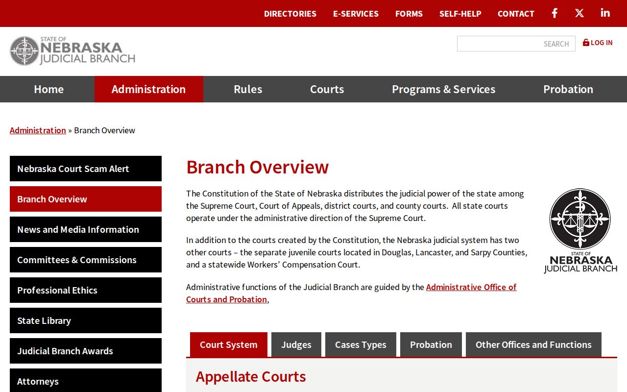 Dodge County court docket Nebraska Judicial Branch overview