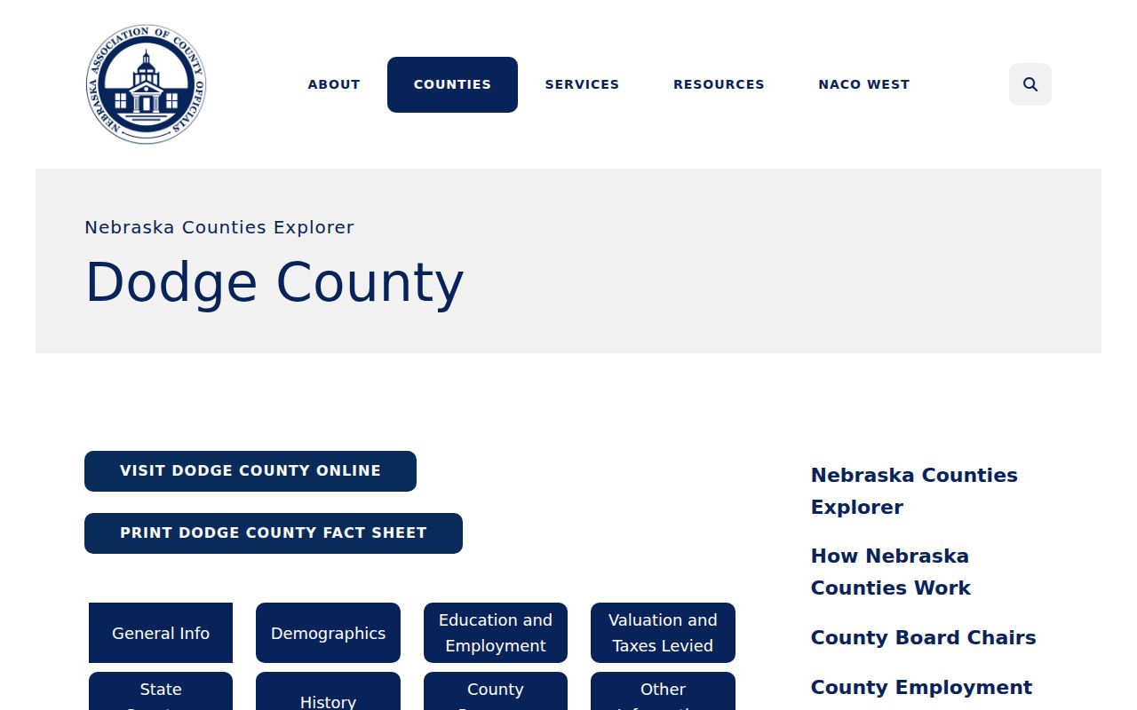 North Bend court records context showing a Dodge County city profile source